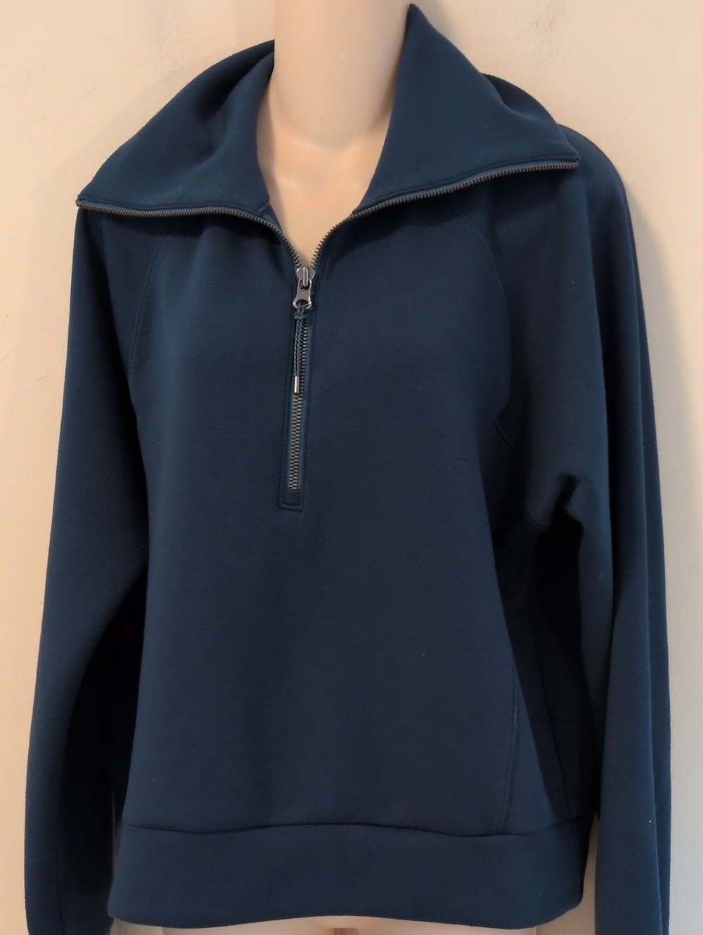 Spanx Air Essentials High Neck Half Zip Sweatshirt L - Picture 9 of 15
